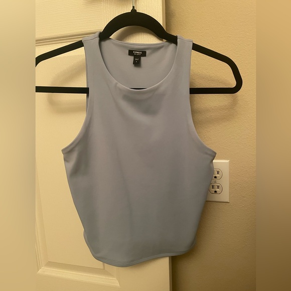 High neck high compression cropped tank top - Picture 1 of 3